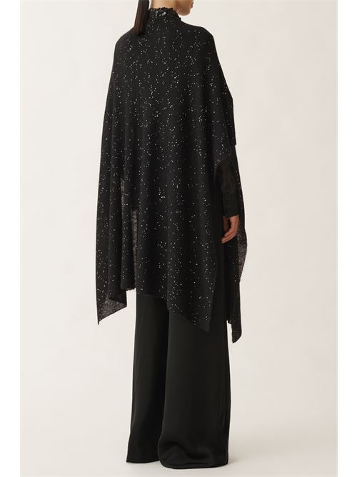 CAPE WITH MINI PAILLETTES FABIANA FILIPPI | SAD265A811825 NERO